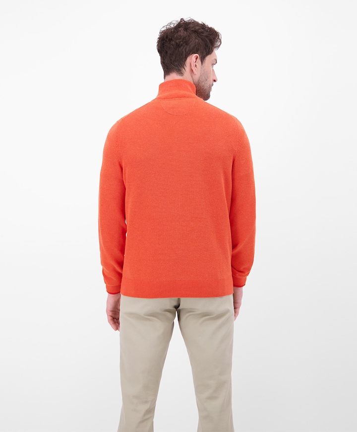 Heren trui met rits rood