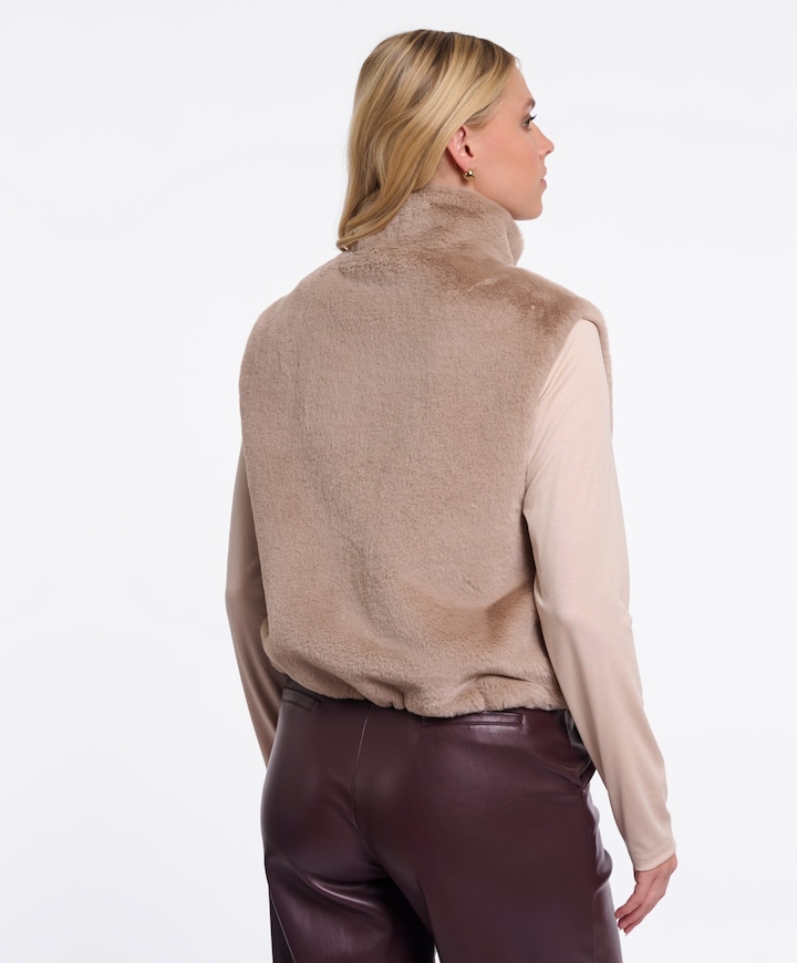 Dames gilet beige