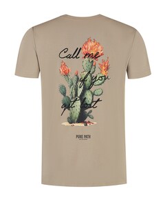 Heren t-shirt beige