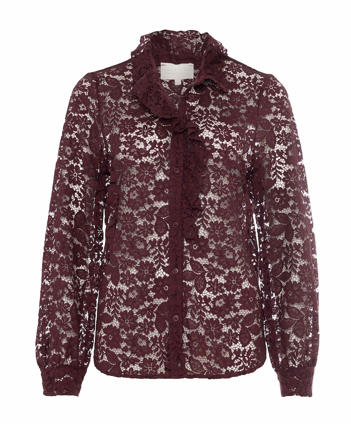 Dames blouse bordeaux