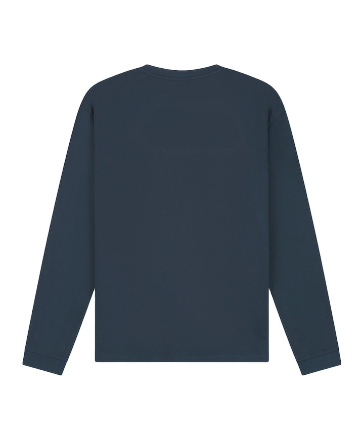 Heren longsleeve blauw