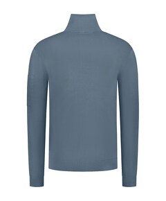 Heren trui met rits blauw