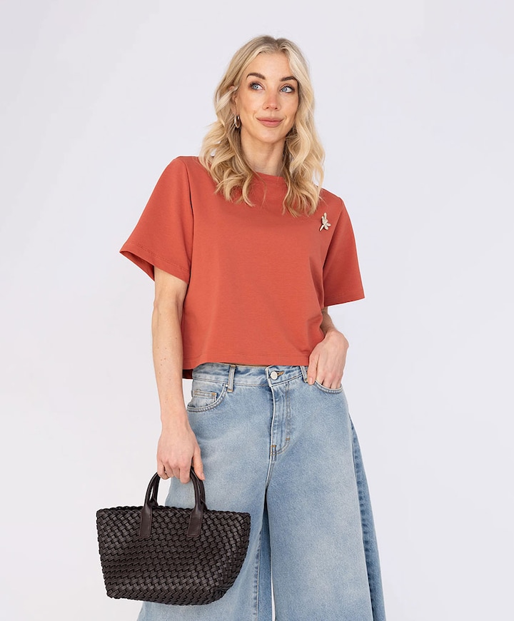 Dames T-shirt brique