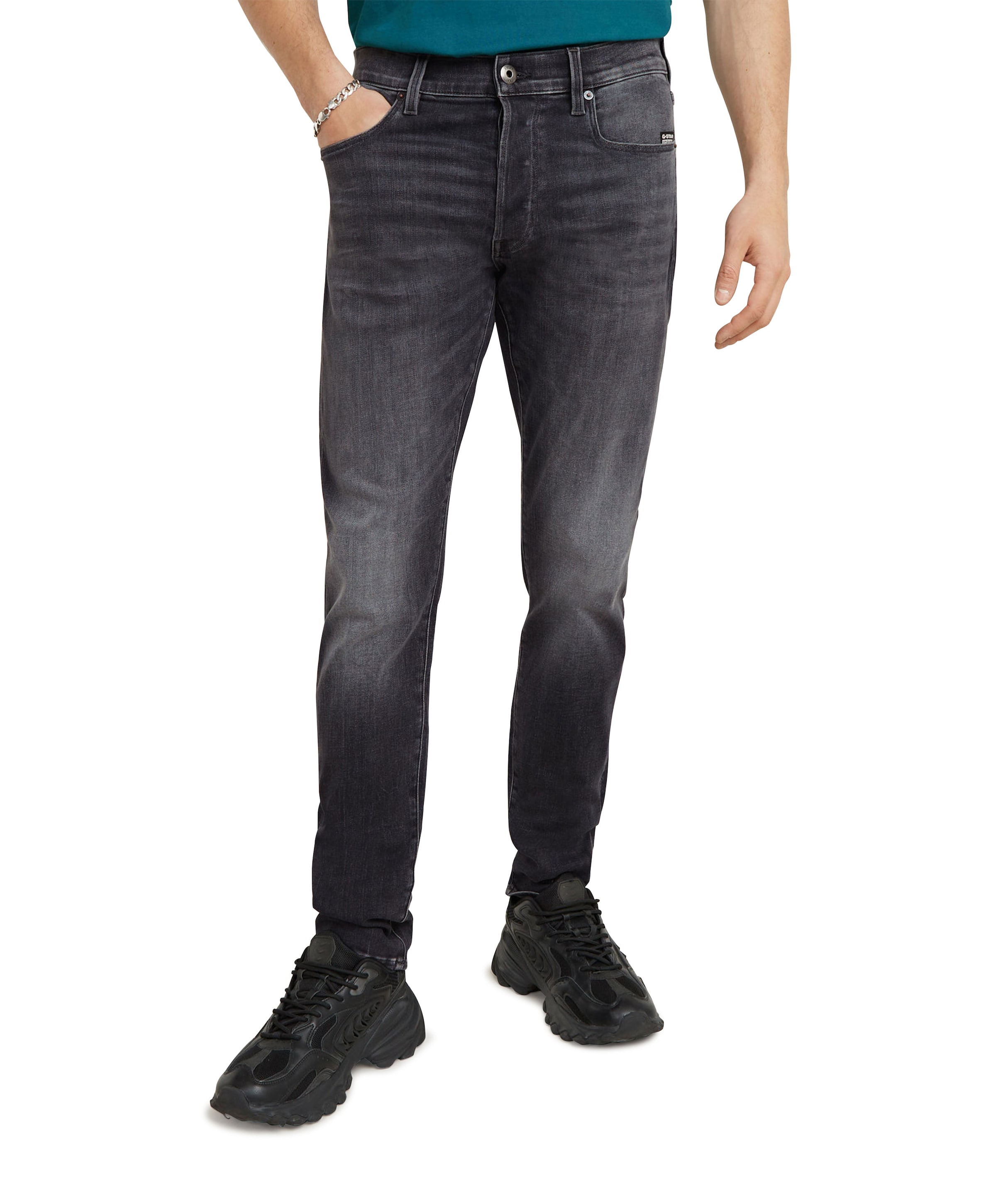 3301 Slim heren jeans zwart