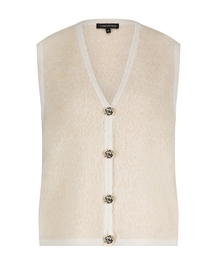 Dames gilet beige