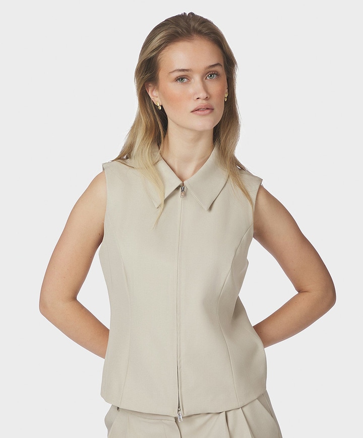 Dames gilet ecru