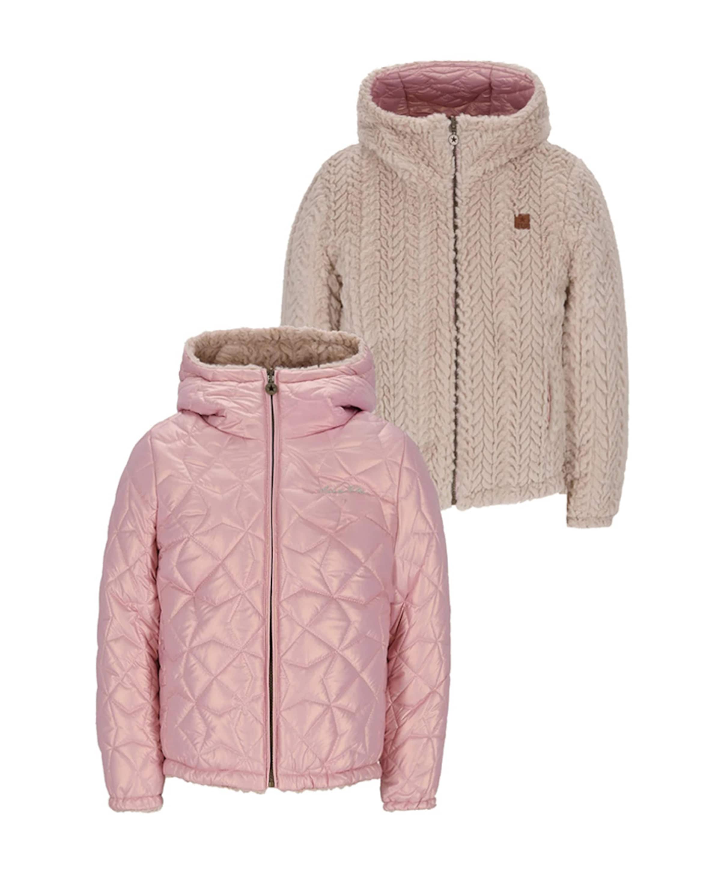 Meisjes omkeerbare jas roze