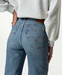 Ribcage wide leg H223 dames jeans blauw