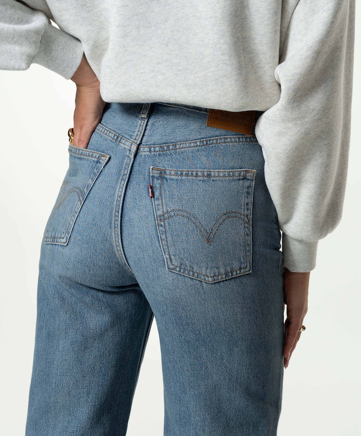 Ribcage wide leg H223 dames jeans blauw