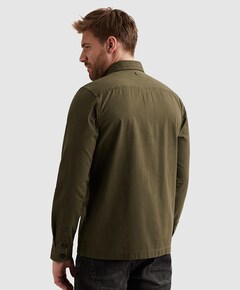 Heren overhemd lange mouw groen