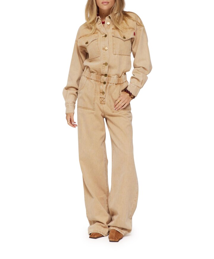 JACKY-JS dames jumpsuit beige