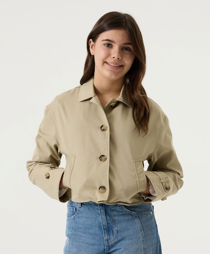 Meisjes jas beige
