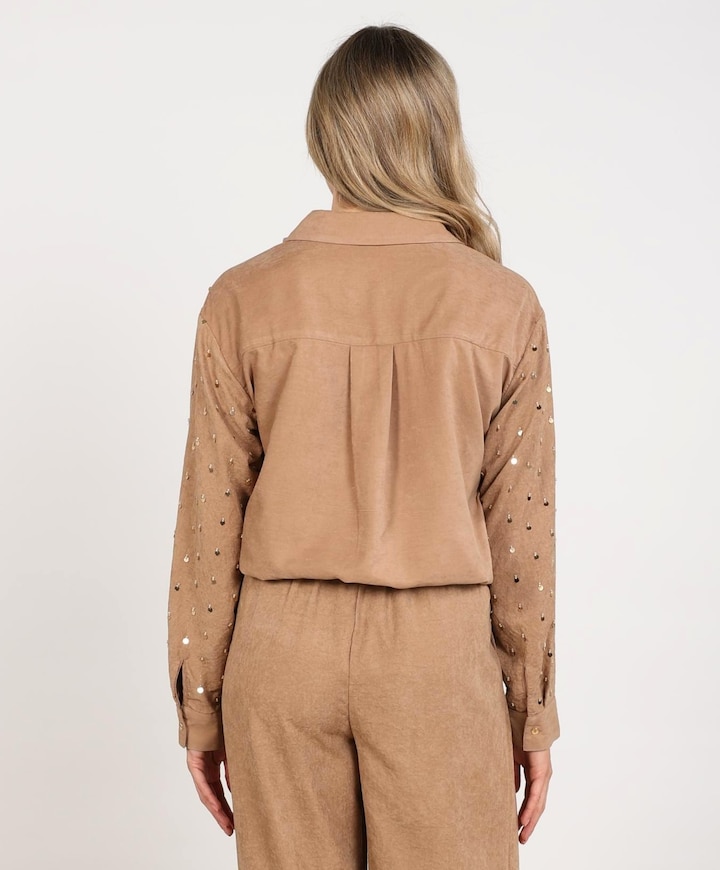 Dames blouse beige