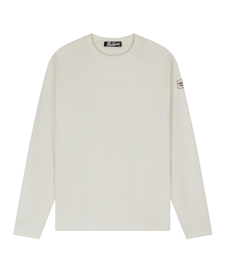 Heren longsleeve ecru