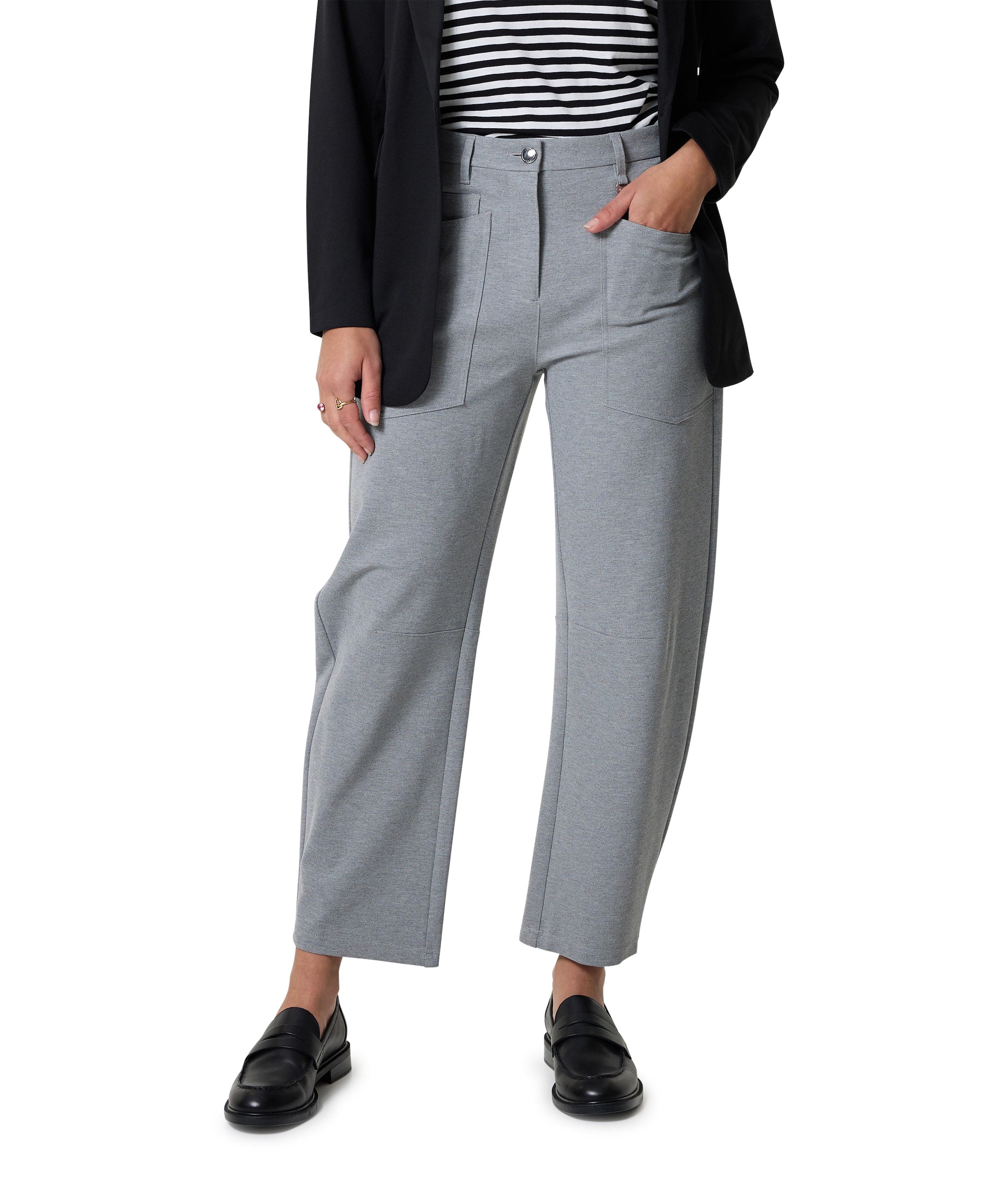 BAGGY SMART dames broek grijs