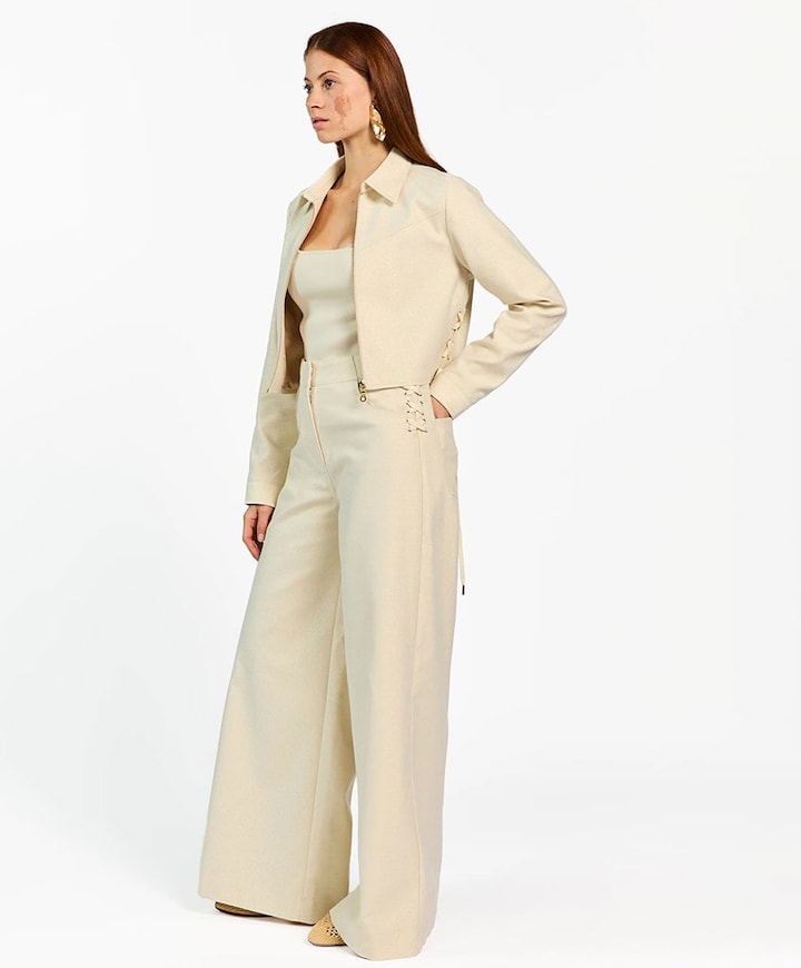 NORE LACING CO 545 dames broek ecru