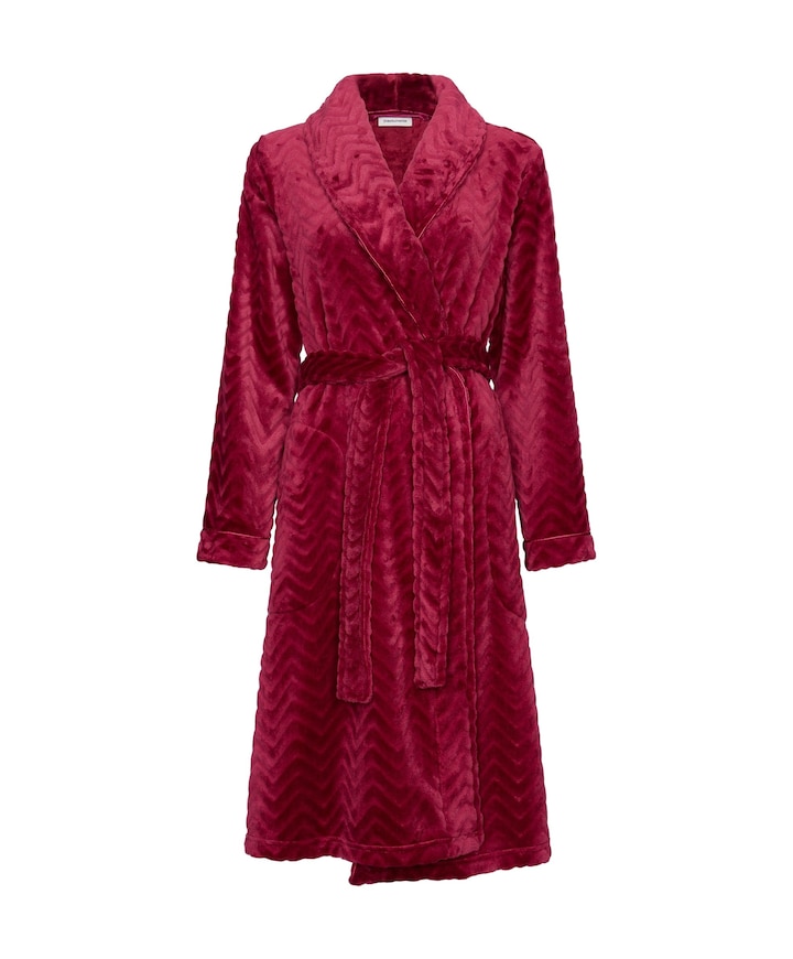 Dames ochtendjas rood