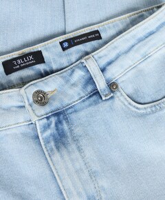 Straight Wide Fit jongens jeans blauw
