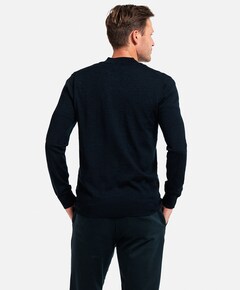 Heren trui met rits blauw