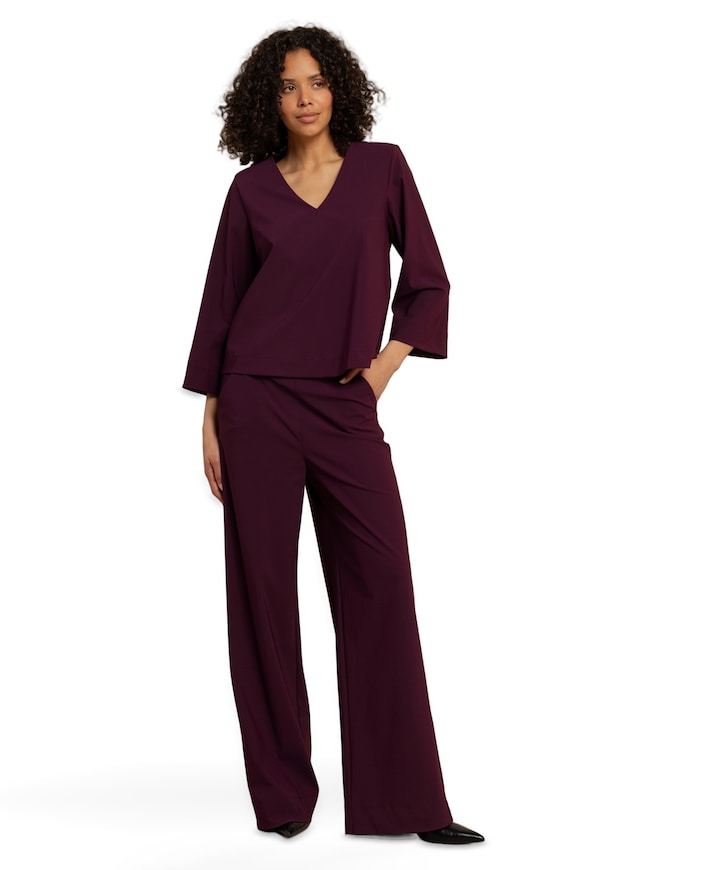 Lexie bonded trousers dames broek paars