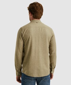 Heren overhemd lange mouw groen