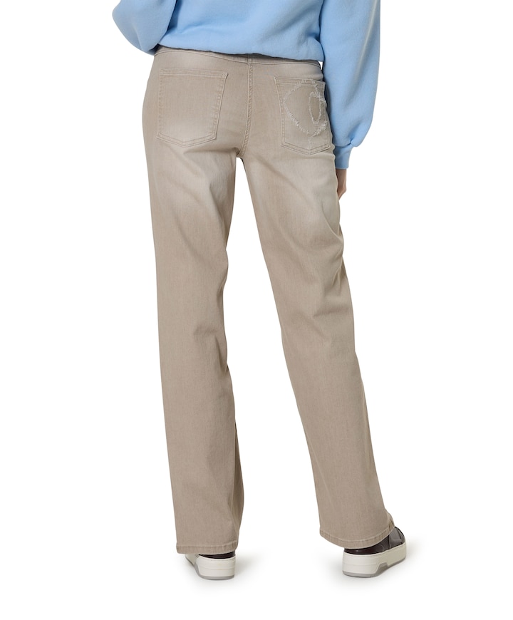 Liv Wide dames jeans beige