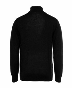 Heren trui met rits zwart