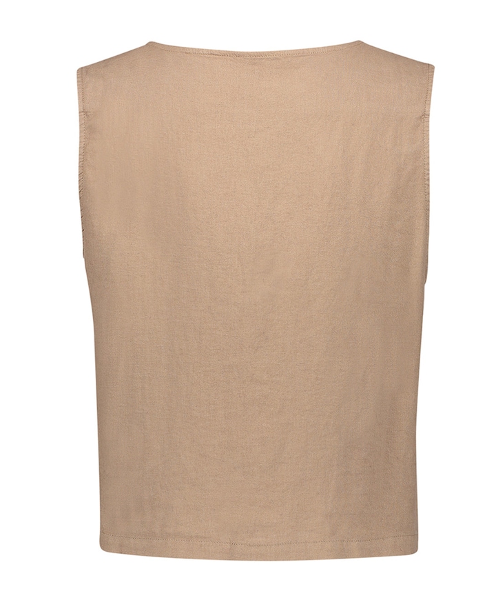 Dames vest bruin