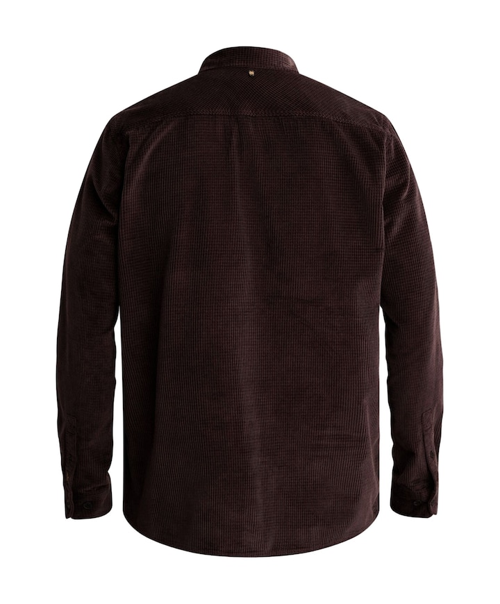 Heren overhemd lange mouw bordeaux