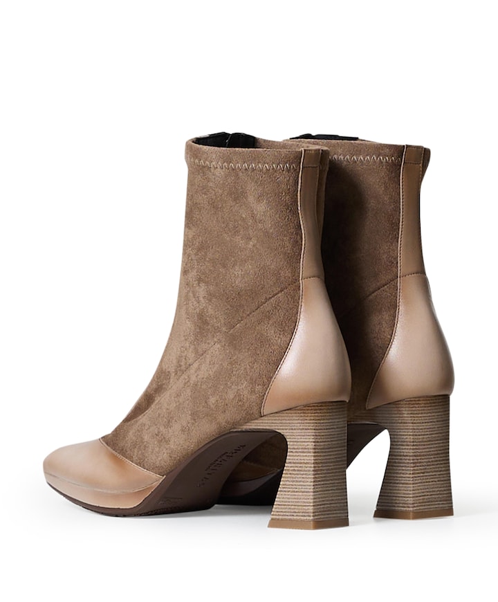 Atlanta dames enkellaarzen beige