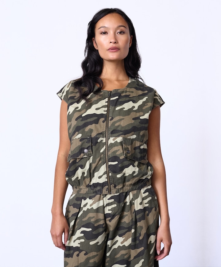 Dames gilet groen
