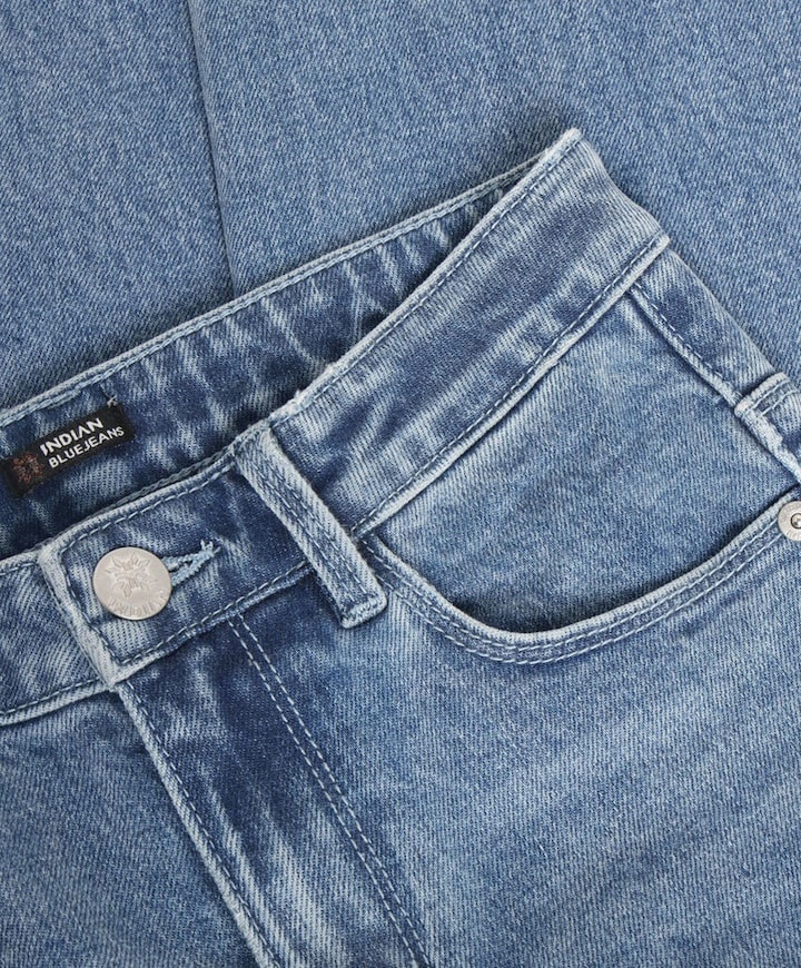 Wide Fit meisjes jeans blauw