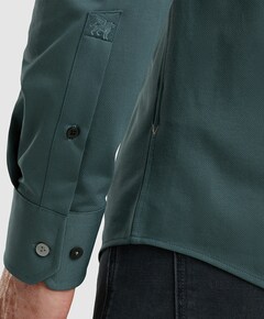 Heren overhemd lange mouw blauw