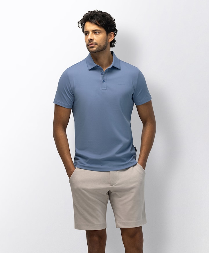 Heren polo blauw