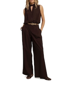 Jenna dames jumpsuit bruin