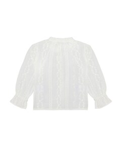 Meisjes blouse lange mouw ecru