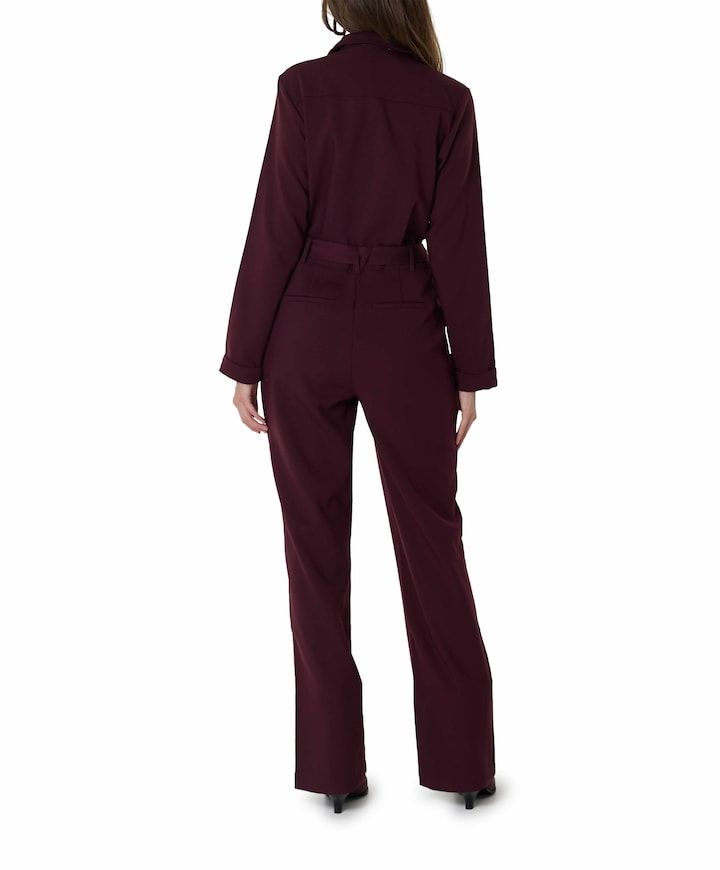 Dames jumpsuit bordeaux