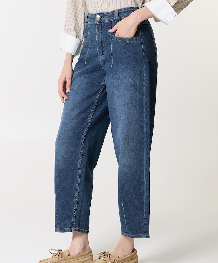 Liv Barrel dames jeans blauw