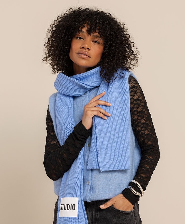 Dames sjaal blauw