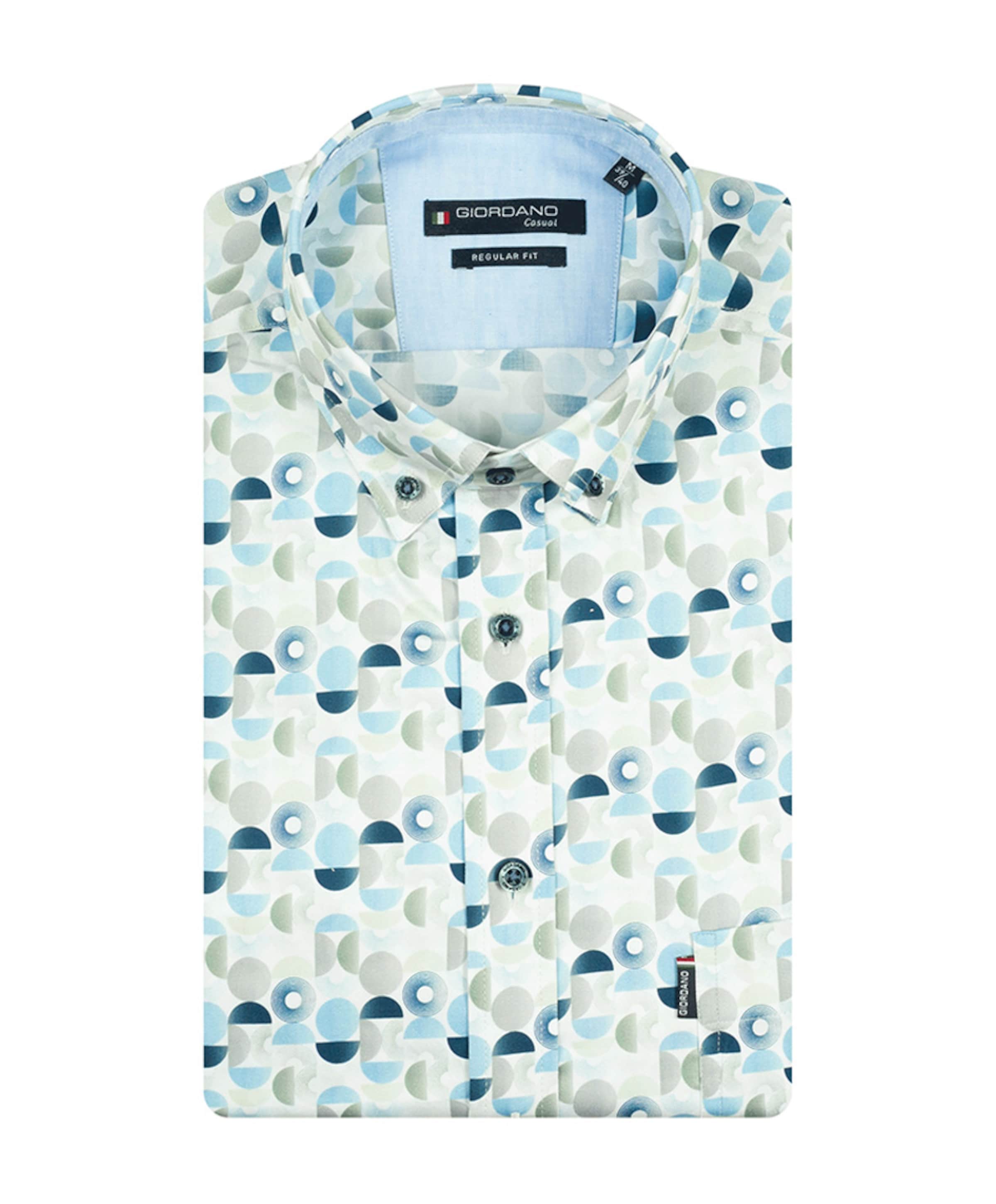 Heren overhemd korte mouw groen