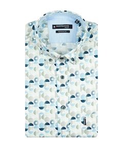 Heren overhemd korte mouw groen