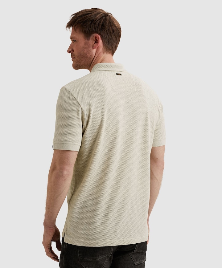 Heren polo ecru