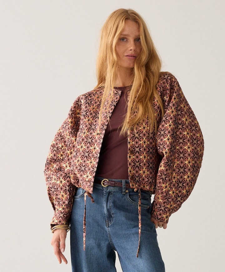 Dames jas bordeaux