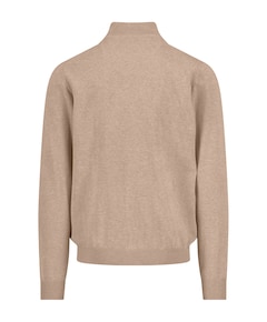 Heren trui met rits beige