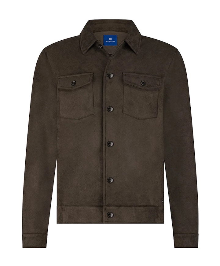 Heren overshirt bruin