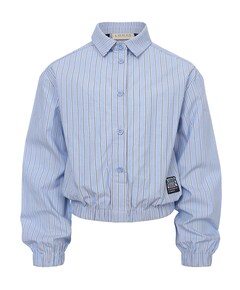 Meisjes blouse lange mouw blauw