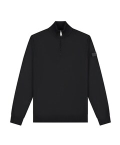 Heren trui met rits zwart