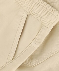 Loose Cotton Linen jongens korte broek beige