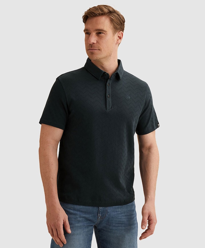 Heren polo blauw