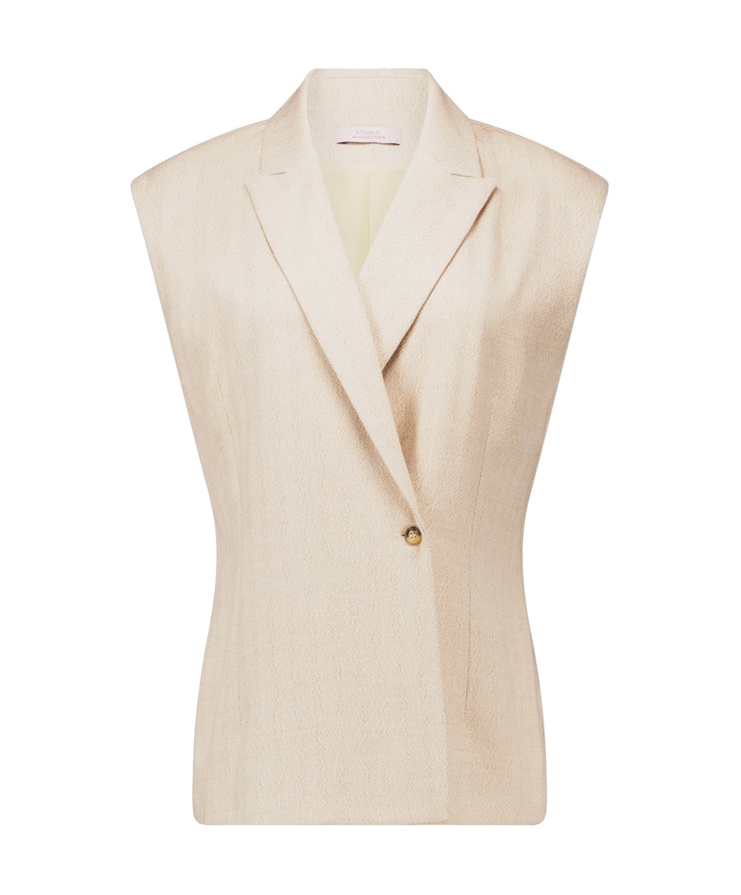 Dames gilet beige